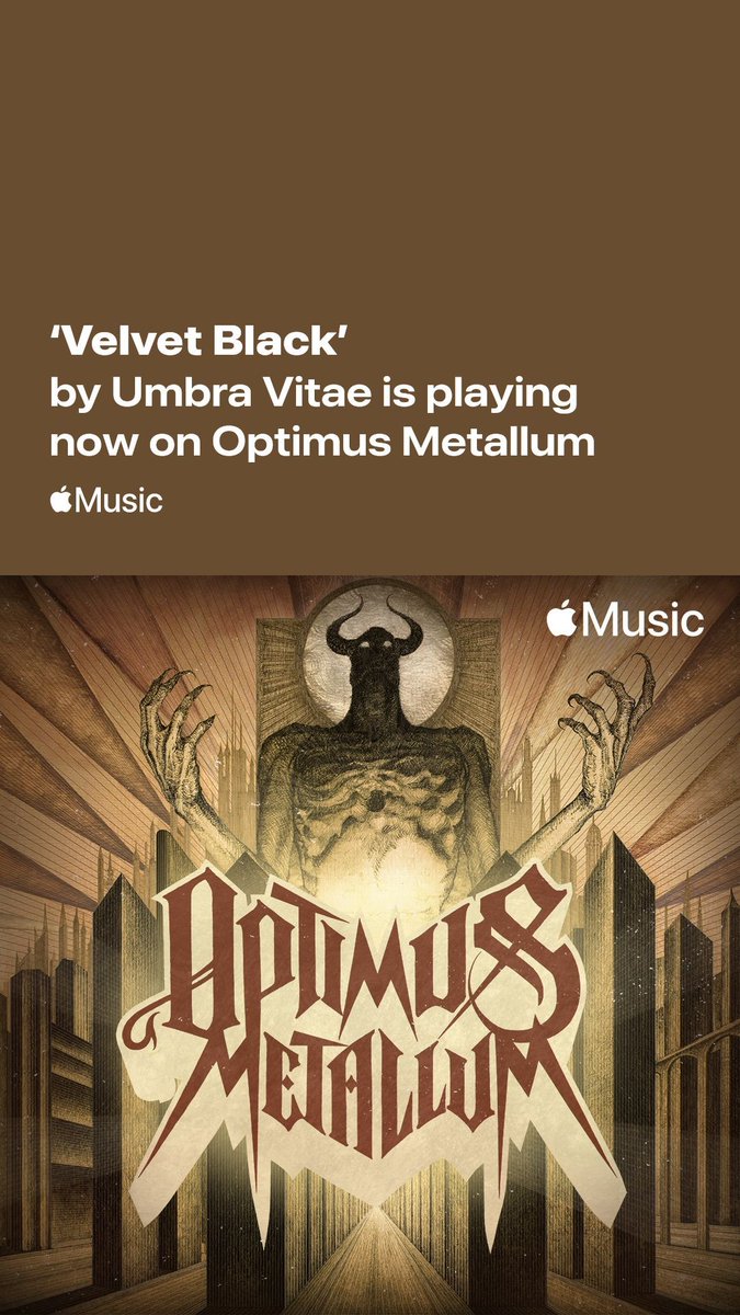 'Velvet Black' by Umbra Vitae is playing now on Optimus Metallum on Apple Music! Listen here: music.lnk.to/NdeeRj #UmbraVitae #VelvetBlack #AppleMusic #Deathwishinc