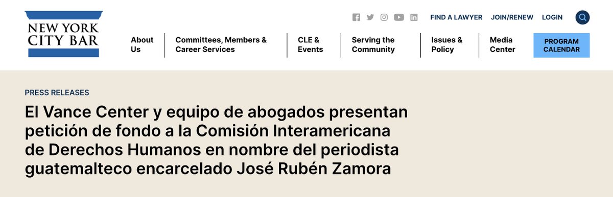 📝 Un equipo pro bono de abogados del Cyrus R. Vance Center for International Justice y los bufetes King & Spalding y Colombara Estrategia Legal, presentaron una petición ante la @CIDH en la que se describen las continuas violaciones de los derechos del periodista @ChepeZamora,…