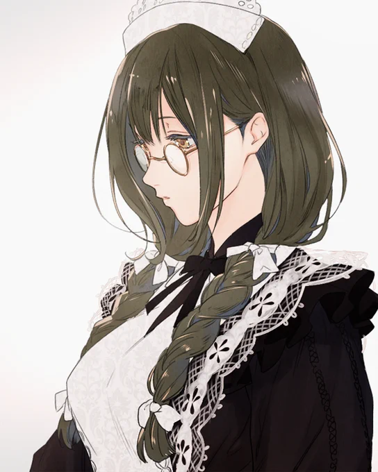 メイドの日だし前に描いたメイドさんの千雪さんでも再掲しましょうかね 