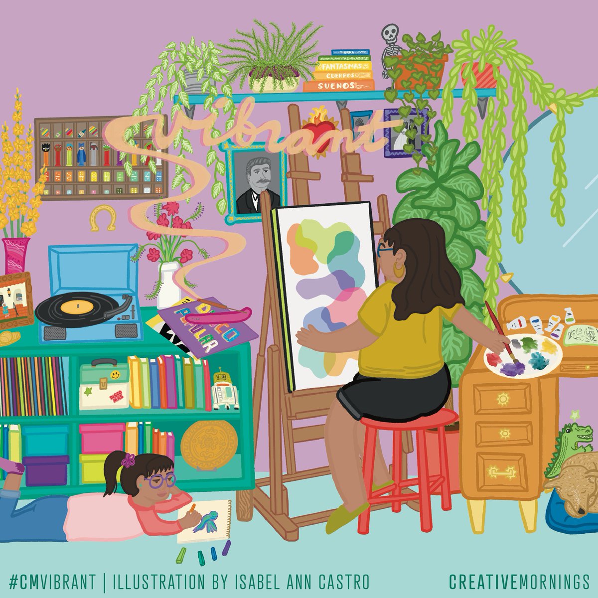 ¿Cuándo fue la última vez que algo te hizo sentir más vivo?  Una melodía, un paisaje, una lectura, una conversación, una obra de arte…

El tema de mayo es VIBRANTE, elegido por @sanantonio_cm e ilustrado por <a href="/QueenOfTacosTX/">Darth Hater (wear a mask)</a>
 
#CreativeMornings #CMVibrant #CMGdl