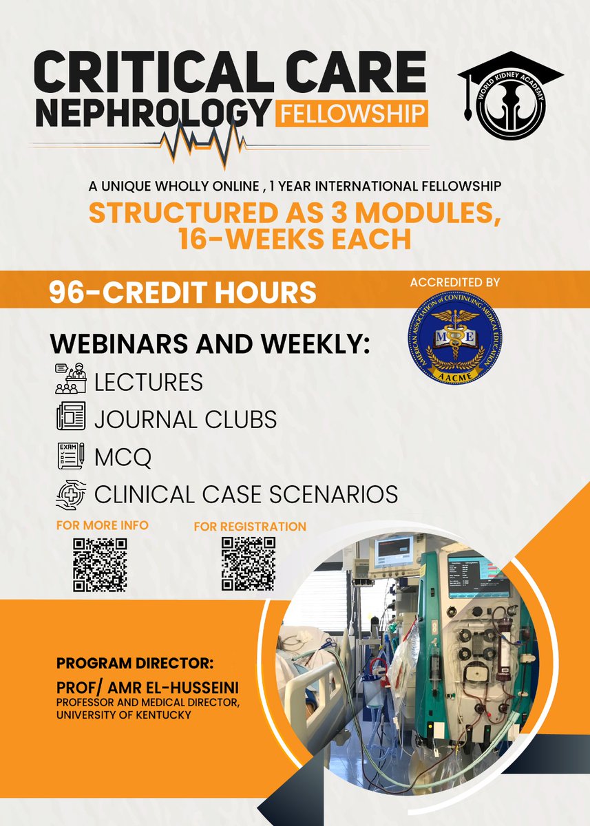 The Critical Care Nephrology Fellowship is staring Monday May 20.
More than 1000 fellows registered from 58 countries.