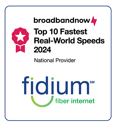 BroadbandNow’s Editorial Board evaluated every Internet Service Provider in the United States, and they chose us! 🏆 We're honored to be a @BroadbandNow top 10 for Fastest Real-World Speeds. Thank you for trusting us to keep you connected! #fidiumfiber #top10fastest #broadbandnow