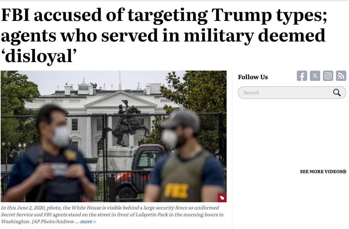 The @FBIMiamiFL Special Agent in Charge is Jeffrey Veltri. While Deputy Assistant Director of @FBI Security Division, Veltri 'declared or attempted to declare...veterans as 'disloyal to the United States of America.'” washingtontimes.com/news/2023/nov/…