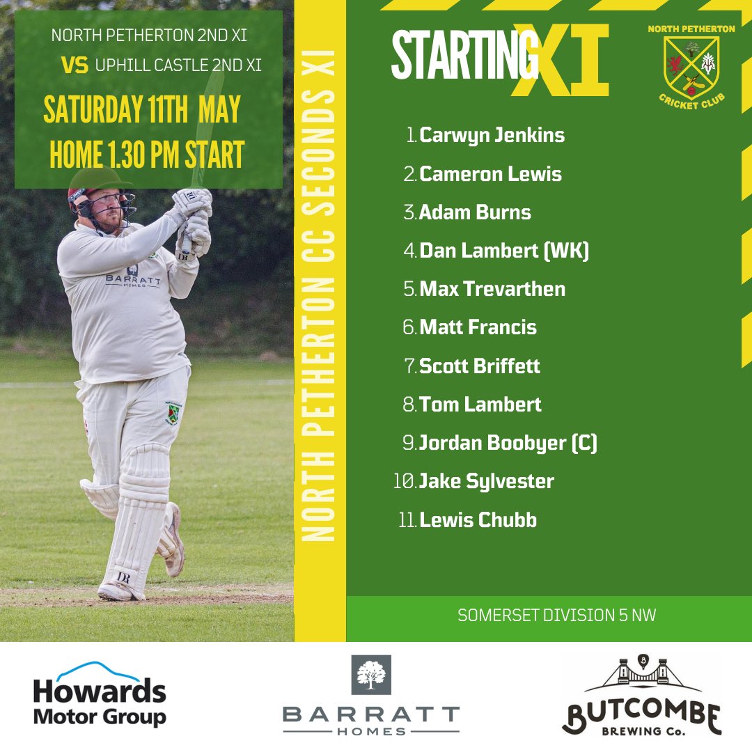 Team news!! 👀🏏 - The firsts are away to Shapwick & Polden looking to bounce back. - 2s are home to Uphill Castle with no rain threatening the game this week ☀️☀️☀️ Good luck to both teams 💪🏼