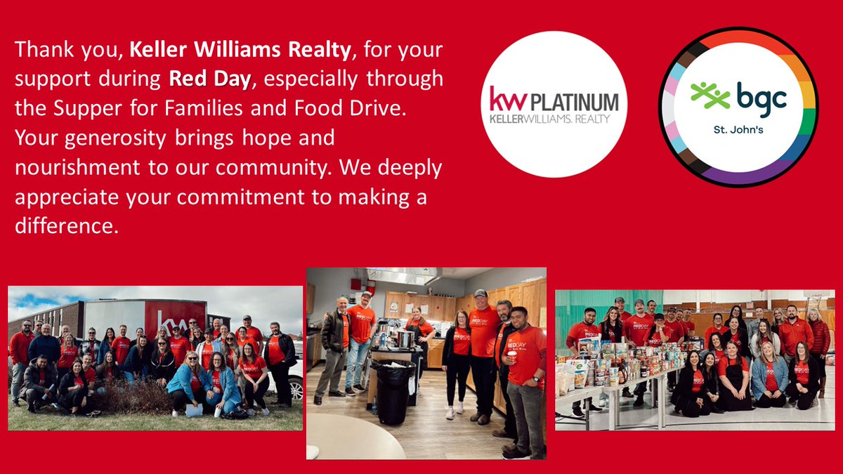 Red Day ❤
Thank you, Keller Williams Platinum Realty, Newfoundland!
#OpportunityChangesEverything
#NoMoreBarriers