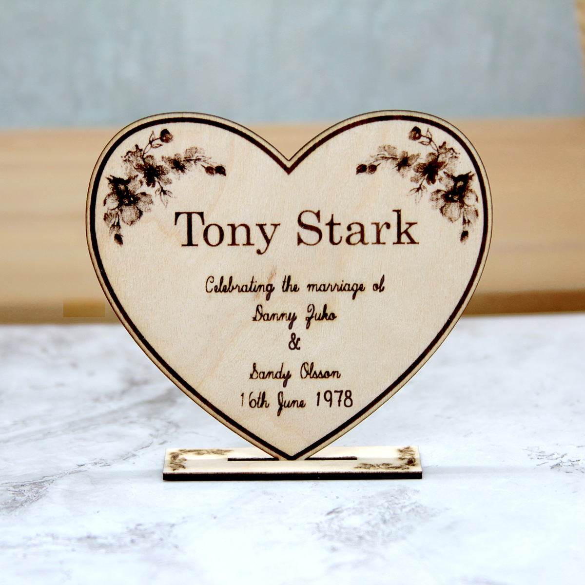 Need to decorate tables for weddings or events? These personalised placeholders are perfect to add extra wow factor! Need a different shape, let us know, we'll work with you to make it happen surefyre.com #weddings #mhhsbd #sbs #warwickshire #events