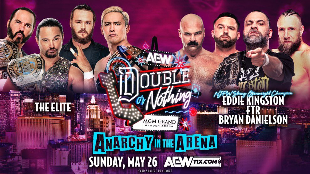 🎰AEW DOUBLE OR NOTHING GIVEAWAY!!!! 🎰 (1) LUCKY person will get to watch AEW DON on PPV for FREEEEEEE! TO ENTER: 🎲 REPOST 🃏 FOLLOW ME 🎲 COMMENT which match you’re most EXCITED for! BONUS: IF this can get 2500+ entries there will be 2 winners! Winner announced…
