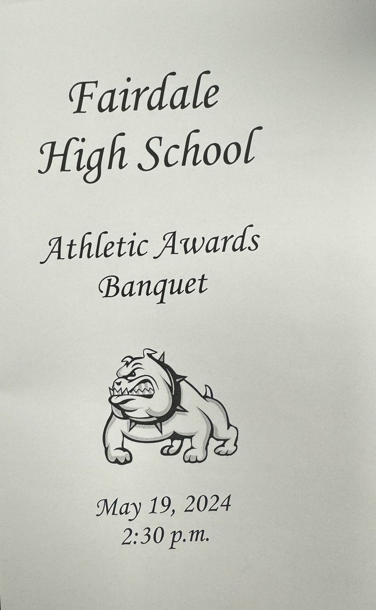 FAIRDALE BULLDOGS (@dawgs_athletics) on Twitter photo Athletes make sure you turn in your RSVP tomorrow(Friday 5/10/24) in the office for our Athletic Sports Banquet! <a href="/FairdaleHigh/">Fairdale High School</a> <a href="/acrawf19/">FAIRDALE BASEBALL</a> <a href="/FHSGirls_Soccer/">Fairdale High Girls Soccer</a> <a href="/FHS_Dawgs_FB/">Fairdale🏈</a> <a href="/fairdalebball/">Fairdale HS Boys Basketball</a> <a href="/FHS_Vball_/">Fairdale Volleyball</a> <a href="/FHS__LadyBBB/">FHS Lady Bulldog BB</a> <a href="/SoccerFHS/">Fairdale Bulldogs Soccer</a> #Fairdale4Life Athletes make sure you turn in your RSVP tomorrow(Friday 5/10/24) in the office for our Athletic Sports Banquet! <a href="/FairdaleHigh/">Fairdale High School</a> <a href="/acrawf19/">FAIRDALE BASEBALL</a> <a href="/FHSGirls_Soccer/">Fairdale High Girls Soccer</a> <a href="/FHS_Dawgs_FB/">Fairdale🏈</a> <a href="/fairdalebball/">Fairdale HS Boys Basketball</a> <a href="/FHS_Vball_/">Fairdale Volleyball</a> <a href="/FHS__LadyBBB/">FHS Lady Bulldog BB</a> <a href="/SoccerFHS/">Fairdale Bulldogs Soccer</a> #Fairdale4Life