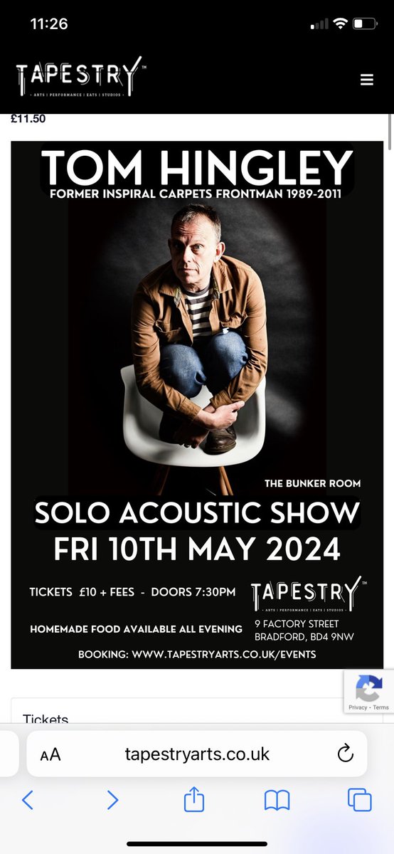 Don't forget my show in Bradford tomorrow at @tapestryartsven , see you there xxxx
