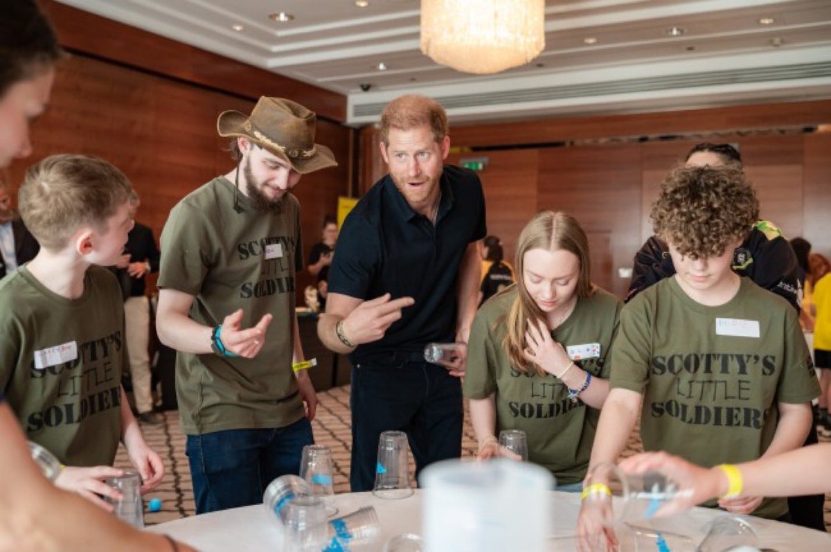 Prince Harry, The Duke of Sussex, attended a gathering hosted by Scotty's Little Soldiers in London. He joined 50 children and young people who have lost a military parent for a joyful afternoon with the charity’s Global Ambassador.
