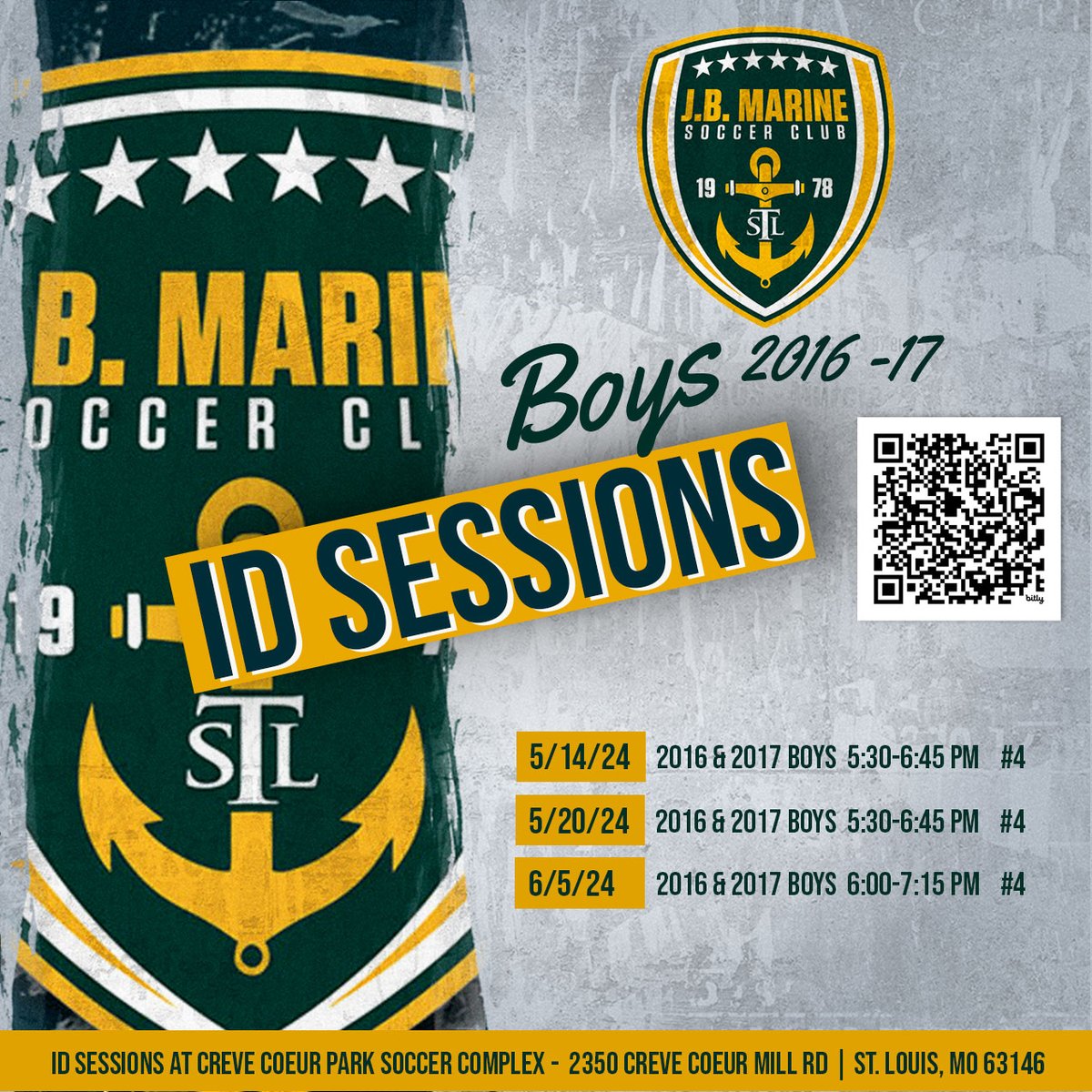 ⚽ NEW 2016 & 2017 BOYS OPEN ID SESSIONS ANNOUNCED! Check out our website today at bit.ly/JBMarineIDSess… for the latest information and how to register for ID sessions.