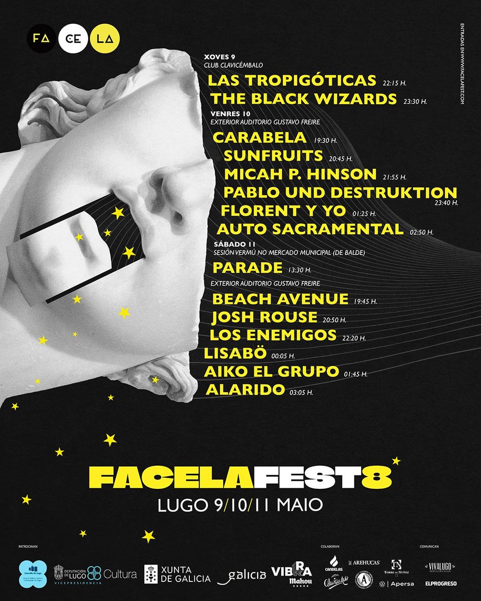 Hoxe comezamos.  Deixamos os horarios desta edición.