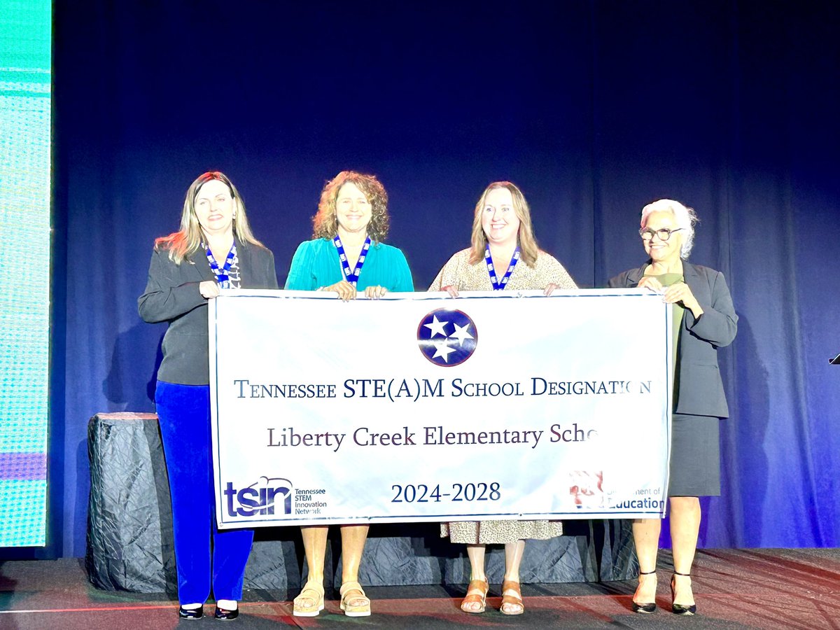 @SumnerSTEM @SumnerSTEAM (@sumnerstem) on Twitter photo Congratulations to Liberty Creek Elementary School for achieving STEAM designation. <a href="/theTSIN/">Tennessee STEM Innovation Network</a> <a href="/SumnerCountyCTE/">Sumner County CTE</a> <a href="/scottlangford72/">Scott Langford</a> <a href="/skinner_frankie/">Frankie Skinner</a> #SumnerAchieves Congratulations to Liberty Creek Elementary School for achieving STEAM designation. <a href="/theTSIN/">Tennessee STEM Innovation Network</a> <a href="/SumnerCountyCTE/">Sumner County CTE</a> <a href="/scottlangford72/">Scott Langford</a> <a href="/skinner_frankie/">Frankie Skinner</a> #SumnerAchieves