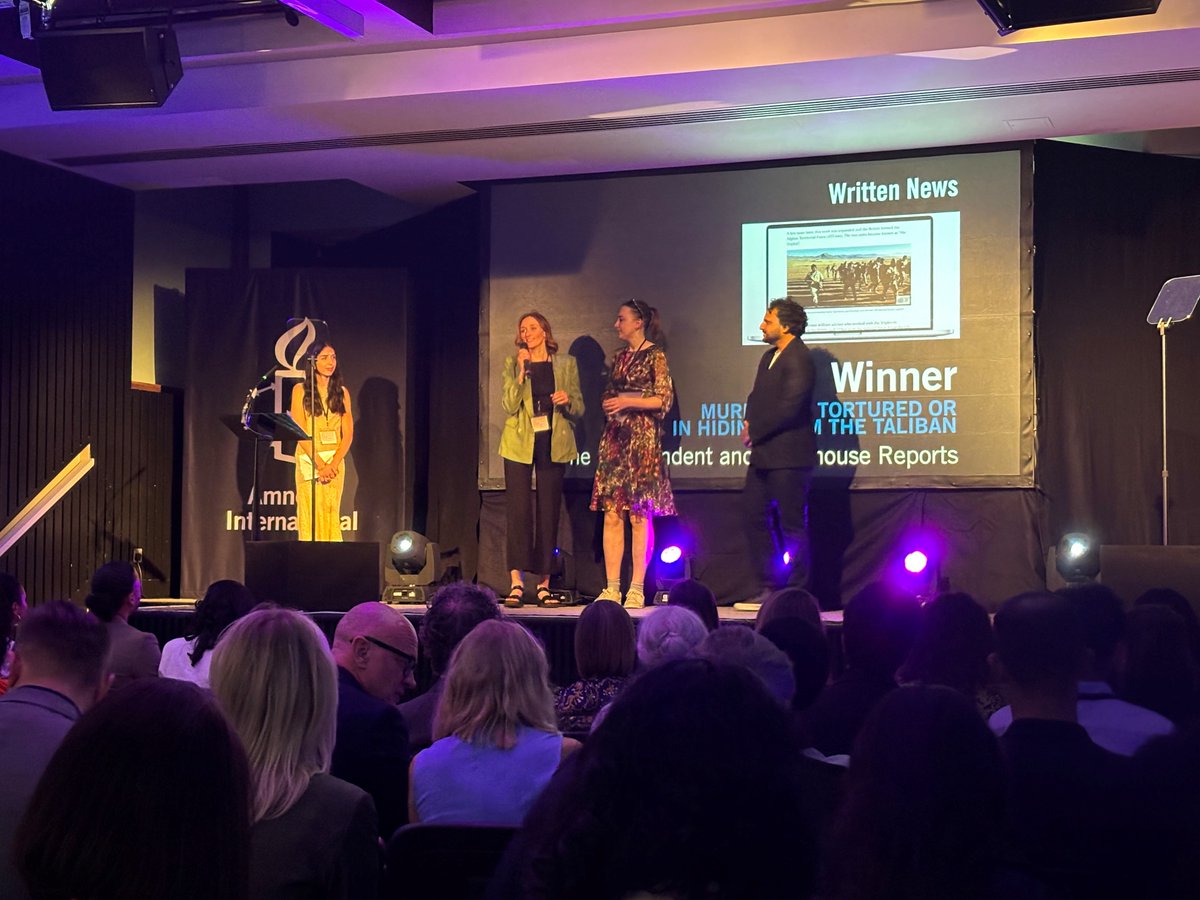 Next up, the winner of the Written News category is ‘Murdered, tortured or in hiding from the Taliban: The special forces abandoned by Britain’ from @Independent and @LHreports A big congratulations to @Holly_JoyB @maybulman @fahimabed and @MonicaCCamacho Read the full story:
