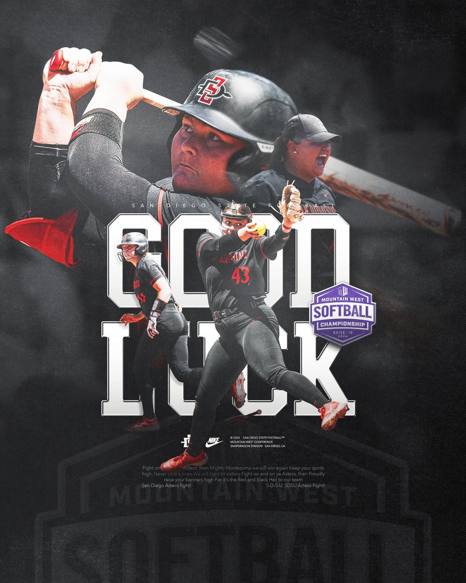Best of luck to @AztecSoftball who open up the @MountainWest Tournament in Boise this afternoon! #GoAztecs
