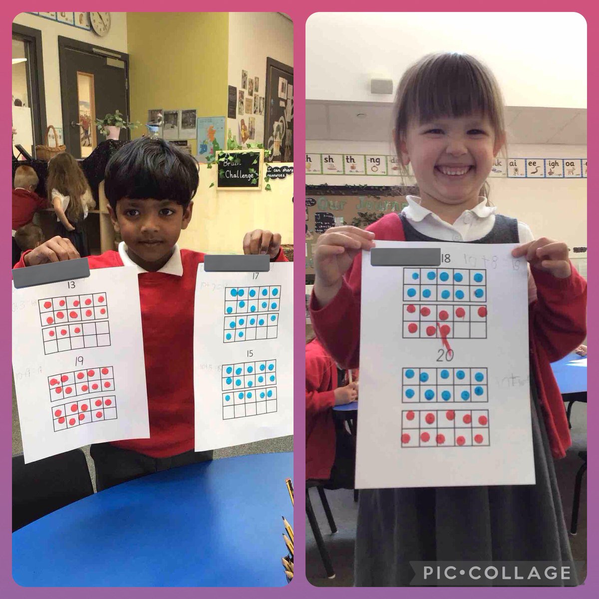 These busy bees have enjoyed applying their knowledge of teen numbers using tens frames. Well done! 🤩