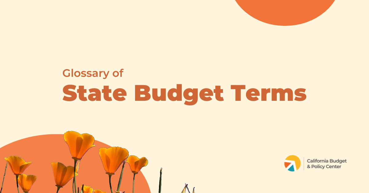 Understanding budget-related terms helps us navigate the #CABudget process and effectively engage decision-makers to advocate for fair and just policy choices. 📌 Bookmark our glossary for easy access to key terms. calbudgetcenter.org/resources/glos…