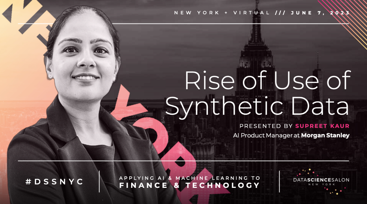 Throwback to a session about Rise in the Use of #SyntheticData by Supreet Kaur from @MorganStanley youtu.be/ybmz3GZJlkA?si… In this presentation, the focus will be on educating the audience about synthetic data, its benefits, and real-world applications. Join Supreet for an