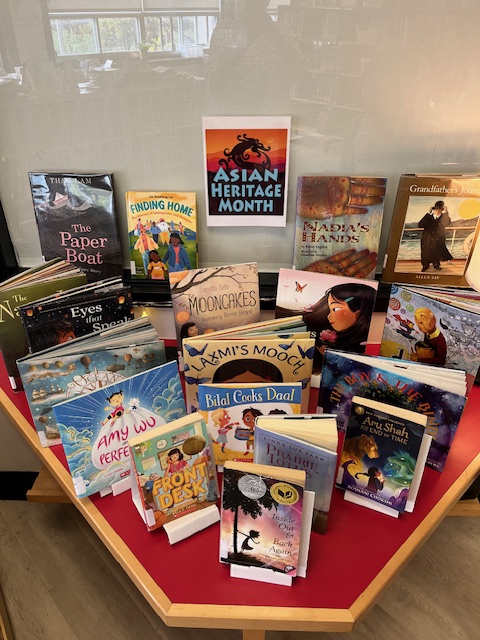 May is Asian Heritage Month!  Here are some of the books that can be found in our school library featuring stories by Asian authors/illustrators to celebrate with this month and beyond.  #asianheritagemonth @ocdsblibraries