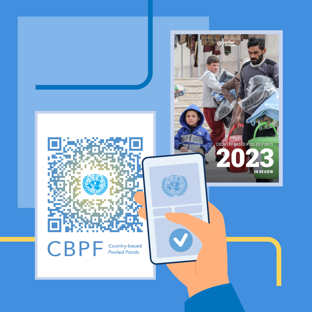 🤔How did @CBPFs life-saving humanitarian aid actually help those who needed it most in 2023? To learn more, you can now easily access our CBPFs 2023 in Review through the QR code below📱⤵️ #InvestInHumanity