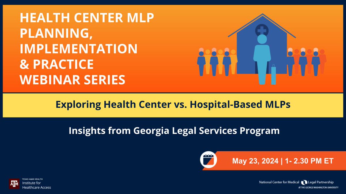 Join us with @GeorgiaLegal MLP team on May 23, from 1-2:30 PM ET, to explore the intricacies of Health Center and Hospital-based MLP models! Register now @ gwu-edu.zoom.us/webinar/regist…