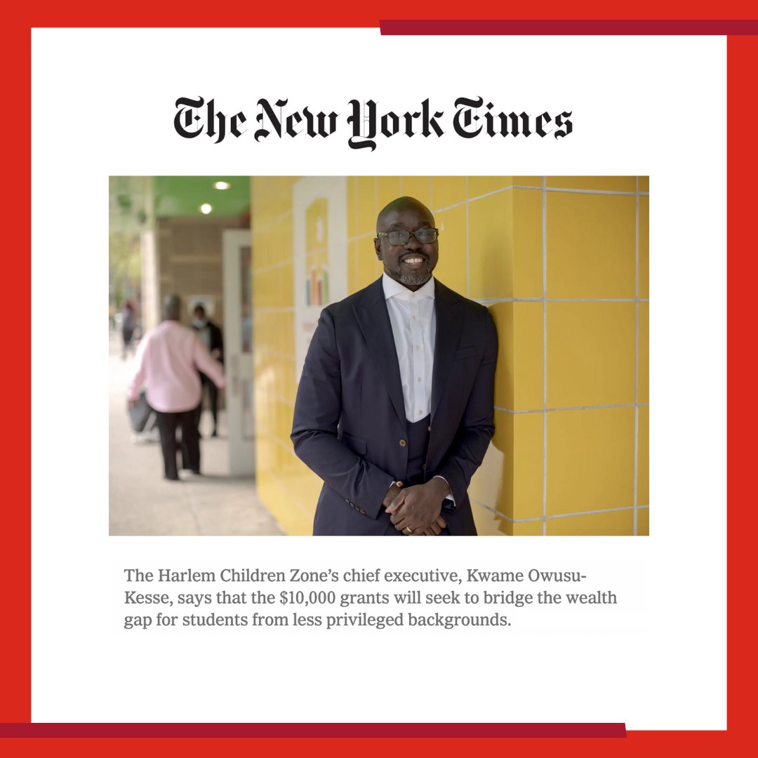 Harlem Children's Zone (@hczorg) on Twitter photo We are excited to share this @NYTimes piece by <a href="/stefanoschen/">Stefanos Chen</a> about #HCZWealthBuilds ā our new $300 million initiative to close the wealth gap by empowering young people and families to build successful financial futures. šø<a href="/nytimes/">The New York Times</a> hcz.social/NYTimes We are excited to share this @NYTimes piece by <a href="/stefanoschen/">Stefanos Chen</a> about #HCZWealthBuilds ā our new $300 million initiative to close the wealth gap by empowering young people and families to build successful financial futures. šø<a href="/nytimes/">The New York Times</a> hcz.social/NYTimes