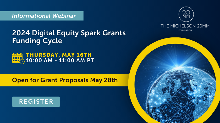 Are you eliminating digital discrimination, advancing digital equity policies, addressing digital equity as a social determinant of health, and/or supporting tribal communities? The 2024 #DigitalEquity #SparkGrants could be for you! Learn more: tinyurl.com/2024DECycle