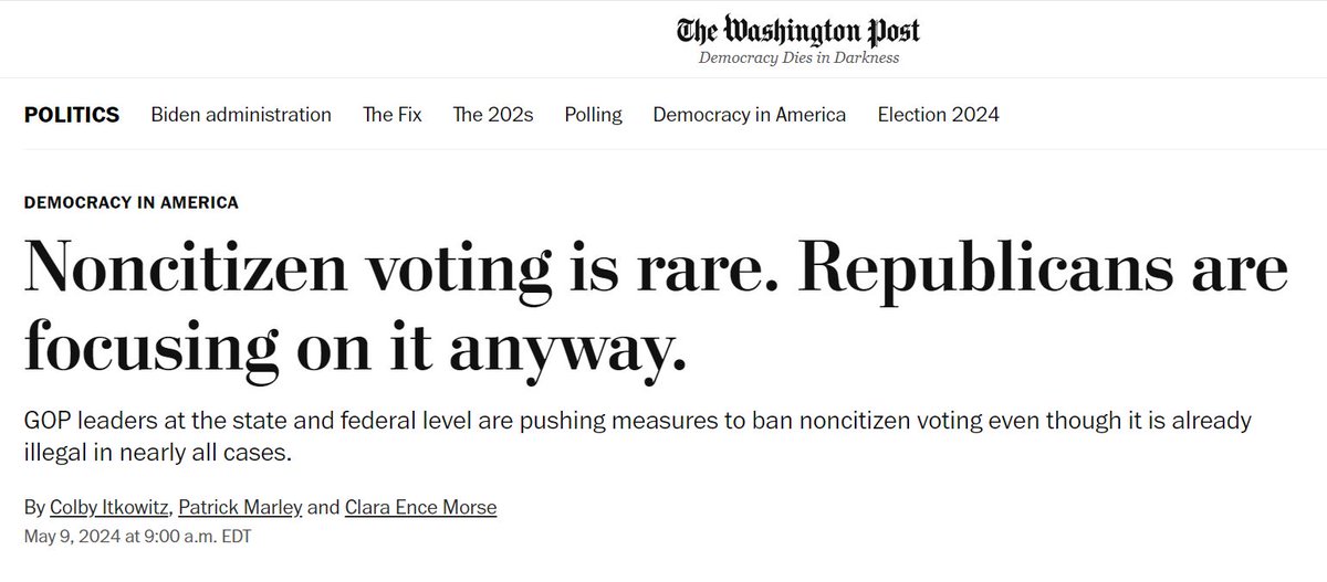 The mainstream media is FINALLY admitting that noncitizen voting is happening.

Let's pass SJR 78 and BAN this practice in Missouri. #MOLeg