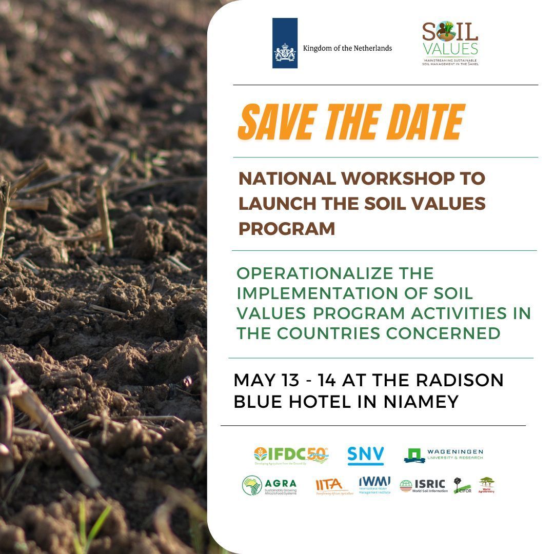 The national workshop aims to officially launch the implementation of program activities in #Niger 🇳🇪. #SoilValuesProgram #FoodSecurity