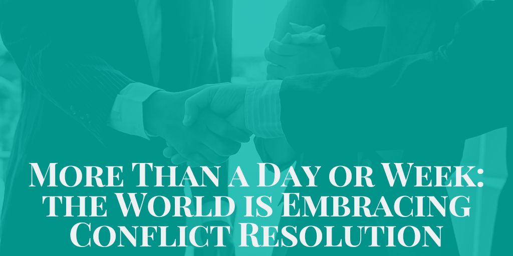There are countless ways to celebrate peaceful means to resolving conflicts: imamediation.com/blog/more-than… #PeaceDay #InternationalDayofPeace #WorldPeaceDay #MediationWeek #ConflictResolutionDay #OmbudsDay