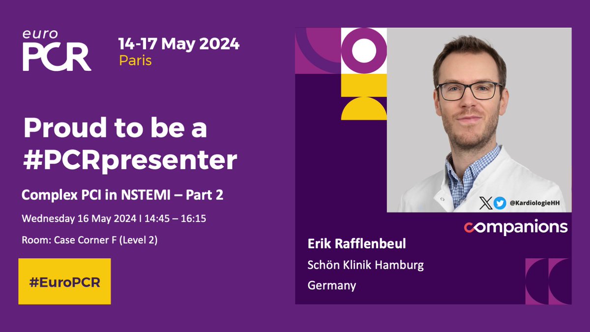 Proud to be a #PCRPresenter
at #EuroPCR 2024

See you in #Paris next week 🫶