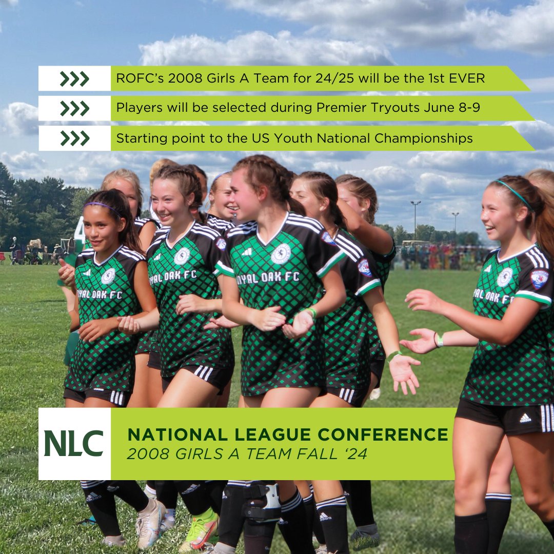 Exciting times at ROFC! 🌟 We've added two teams to the DA, boosting our commitment to elite player development. Also, our 2008 Girls A Team is set for a historic first in the NLC for the 24/25 season!  Top Tier play is a reality at ROFC!!
#weareROFC
