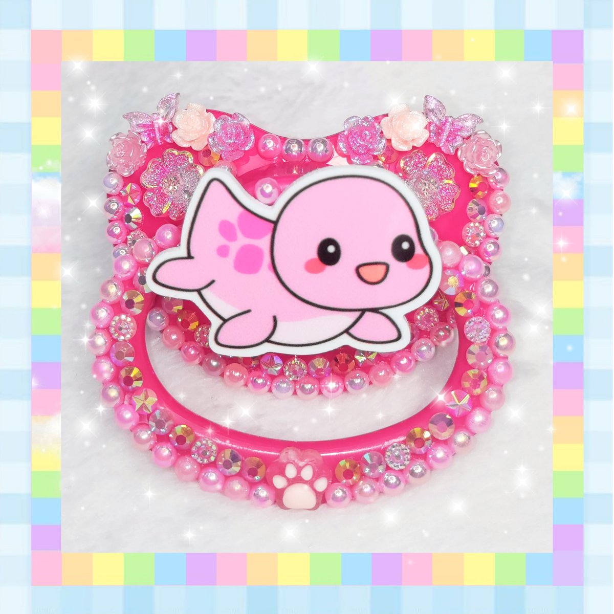 SugarSweetPaci's tweet photo. We have sparkly rainbow dinos!! 🦕
#agere #ageretwt #ageregression #ageregressionsfw #adultpacishop #pacishop #decopaci #decopacishop #adultbinkie #sfwageregression #copingmechanism #adultpacifier https://t.co/egReMELZM0