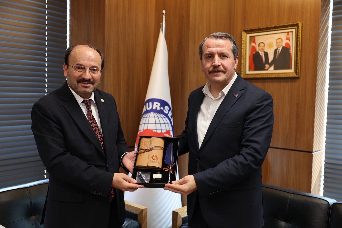 Erzurum Teknik Üniversitesi Rektörü Prof. Dr. Bülent Çakmak, Genel Başkanımız Ali Yalçın'ı genel merkezimizde ziyaret etti. @cakmak_bulent_ @etukurumsal