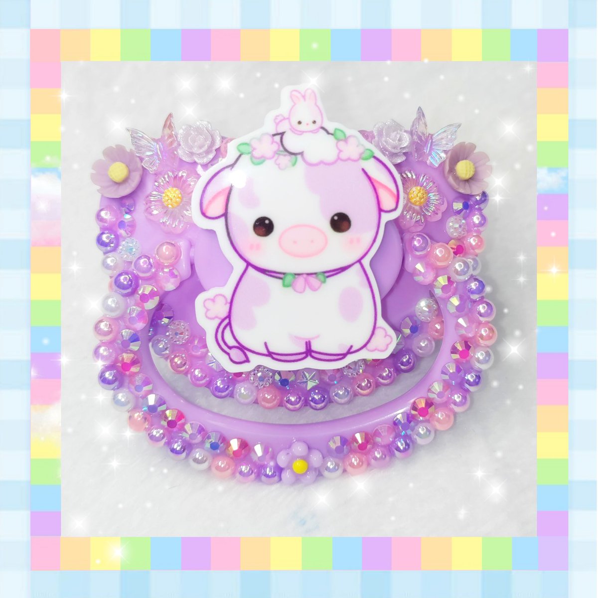SugarSweetPaci's tweet photo. We have Sparkly Moo Moo's! 🐄

#decopacishop #decopacifier #decopaci #decopacis #adultpacifiers #adultpacis #adultpacifiershop #ageregressionshop #littlespaceshop #agerecommunity #adultbinkie #sfwshop #binkieshop  #ageresfw https://t.co/rBek4Vbxjs