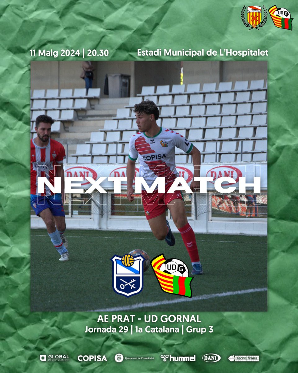 🙏 Una victòria!

⏰ Dissabte, 20.30 h
⚔️ <a href="/aeprat1945/">AE Prat</a> 'B' - <a href="/FilialCELH/">Filial CE L'Hospitalet</a>
🏟️ CEM Sagnier

🎟 Entrada lliure

#SomhiGornal #SomHospi #NextMatchLH #1Cat3