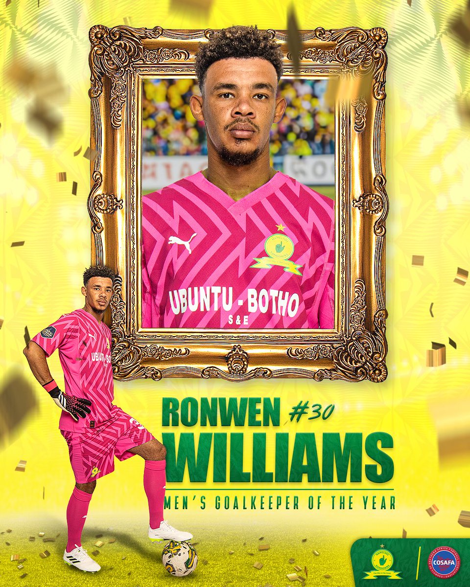 🏆 𝗠𝗘𝗡'𝗦 𝗚𝗢𝗔𝗟𝗞𝗘𝗘𝗣𝗘𝗥 𝗢𝗙 𝗧𝗛𝗘 𝗬𝗘𝗔𝗥 🏆

Following a year of stellar performances, Ronwen Williams secures the Men's Goalkeeper of the Year award 🌟🏆

Congratulations Ronza!👏

#Sundowns #COSAFAAwards2023