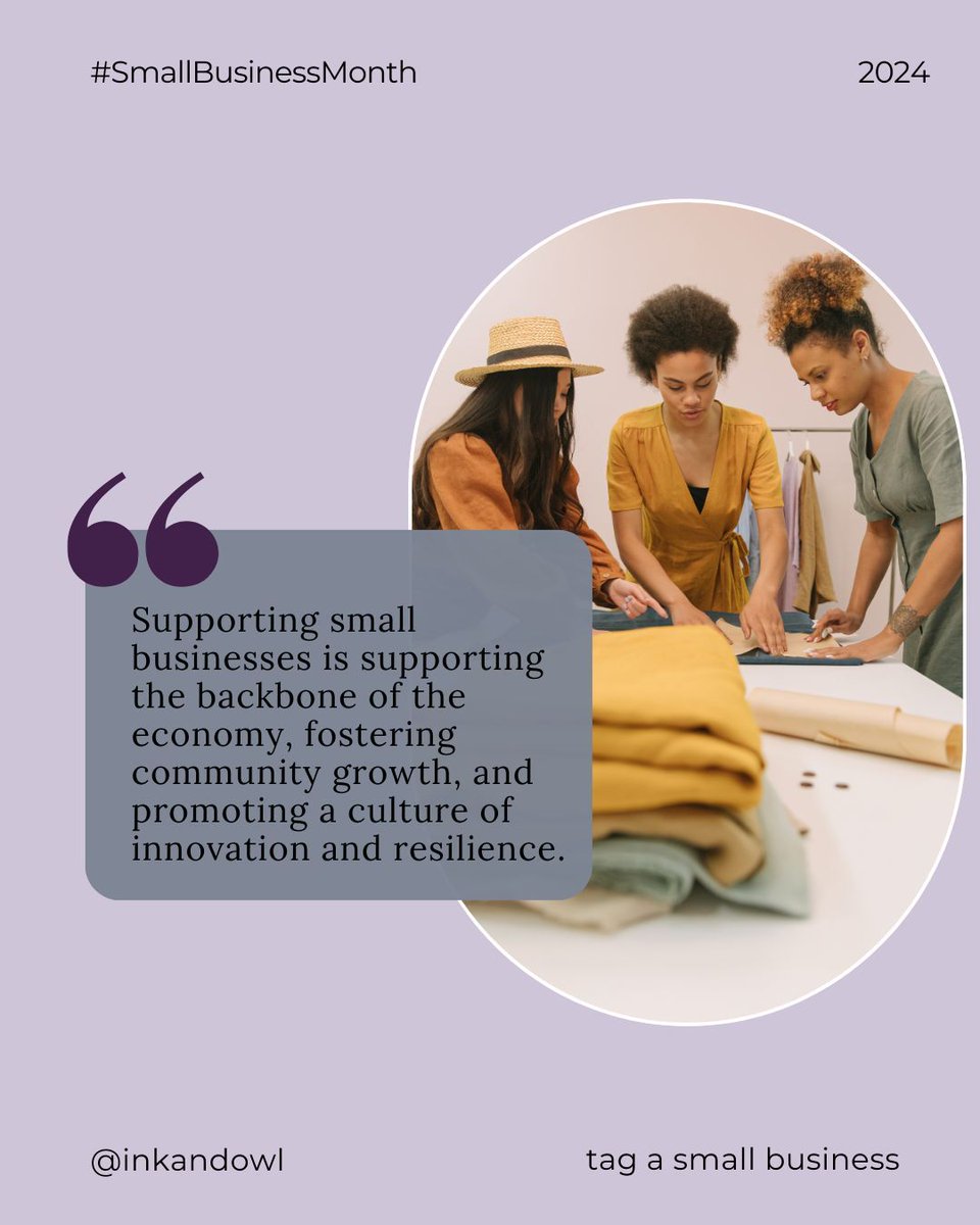 Today, let's celebrate small businesses for their vital role in our communities, driving economic strength, offering unique experiences, & fostering creativity & resilience. Share your favorite small businesses & why you love them!

#SupportSmall #SmallBusinessMonth
