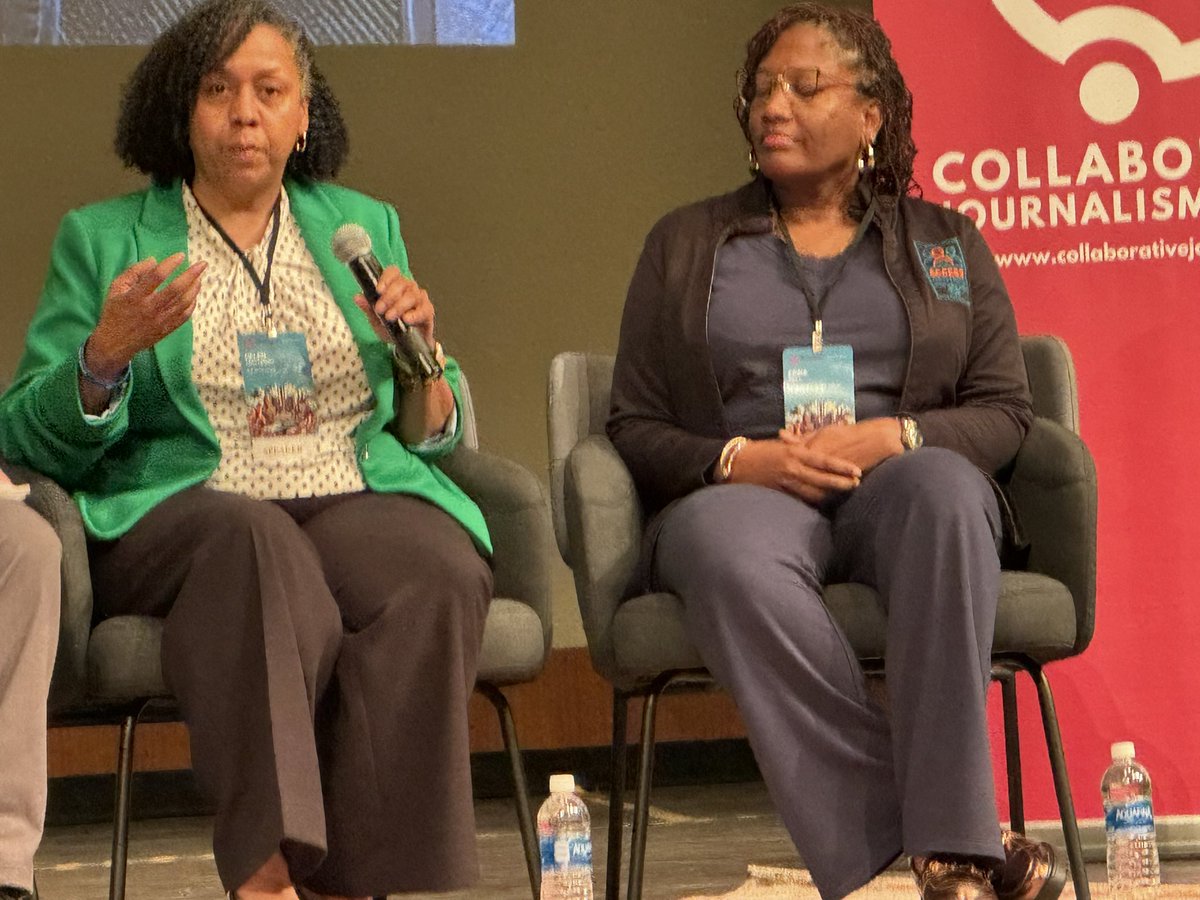 VickiethomasWWJ's tweet photo. Welcoming the #CollaborativeJournalismSummit to the @CityofDetroit. Day 1 featuring many of our Detroit journalists like @cferretti_Det @Cande313 @orlandopbailey @iEditNRed @TVNewsGuru @jvdet @sarahalvarez and former local journalist #HelenMaynard. @DetroitNABJ is a sponsor. https://t.co/aAn5abJtzs
