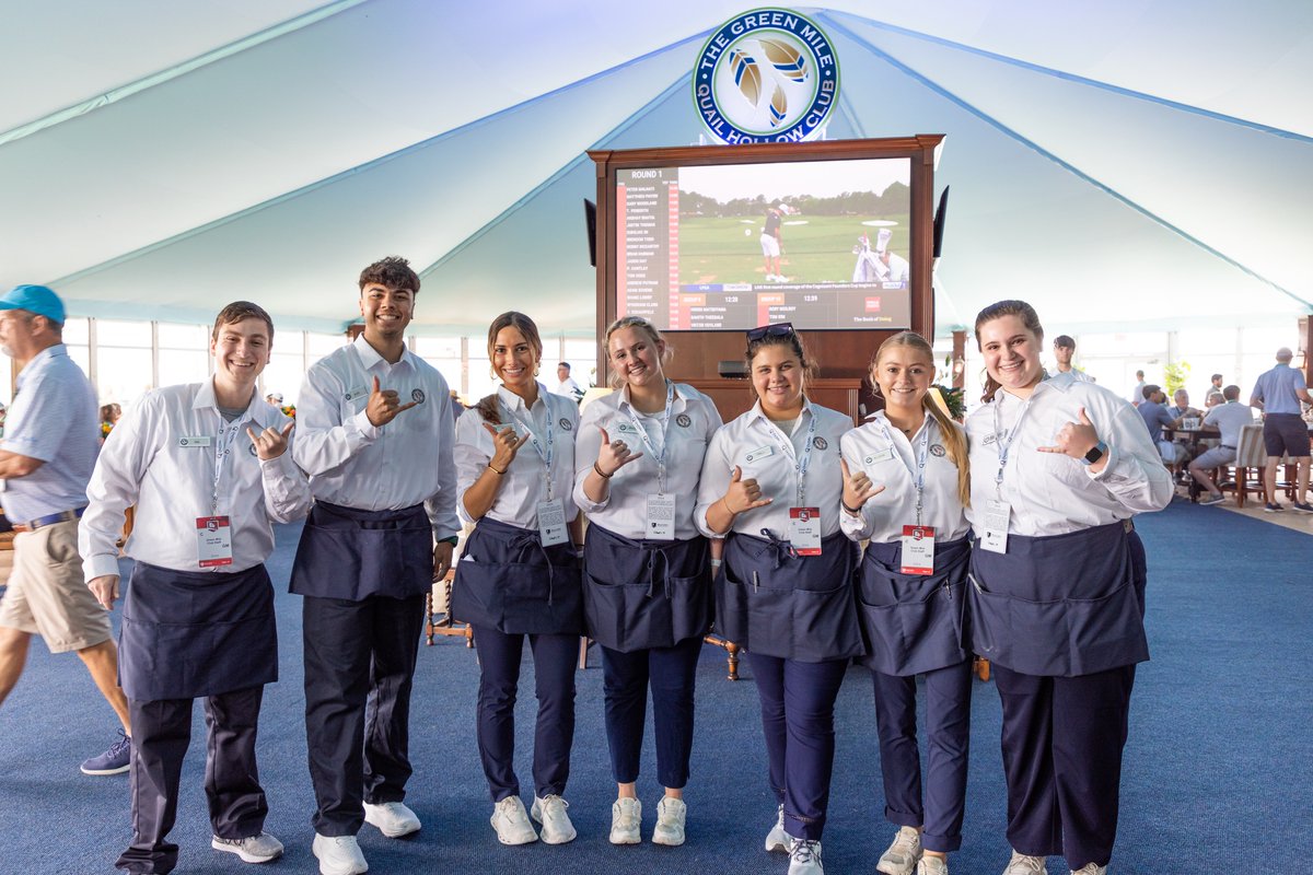 Two @PGATOUR events this week, and naturally HRSM students are on hand for both the @MyrtleBeachCl and @WellsFargoGolf. Future sport, entertainment, hospitality and tourism leaders learn here.