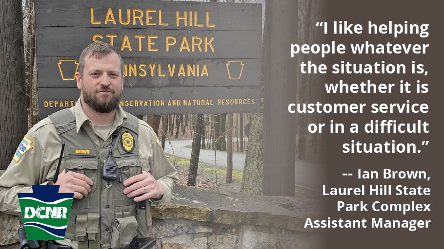 Meet the new assistant manager for the #LaurelHillStatePark complex. He is responsible for coordinating law enforcement efforts for the #PaStateParks and forests in the @laurelhighlands, in addition to his assistant manager duties at Laurel Ridge. More ➡ bit.ly/3wsAs7R.