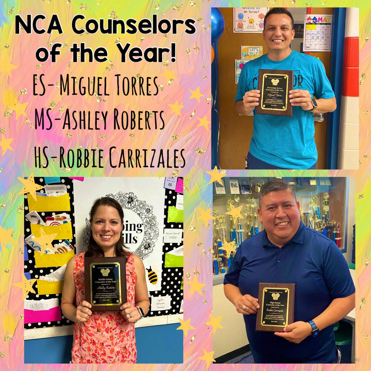 ♥️Northside Counselors Association♥️ (@ncanorthside) on Twitter photo ♥️Congratulations to our Northside Counseling Association Counselors of the Year!! We are so proud of this elite group of professional school counselors!!♥️ <a href="/CounselorMrT/">Miguel Torres</a> @counselorrober1 <a href="/RCarrizales80/">Robbie Carrizales</a> <a href="/NISDCounseling/">NISD Counseling</a> ♥️Congratulations to our Northside Counseling Association Counselors of the Year!! We are so proud of this elite group of professional school counselors!!♥️ <a href="/CounselorMrT/">Miguel Torres</a> @counselorrober1 <a href="/RCarrizales80/">Robbie Carrizales</a> <a href="/NISDCounseling/">NISD Counseling</a>