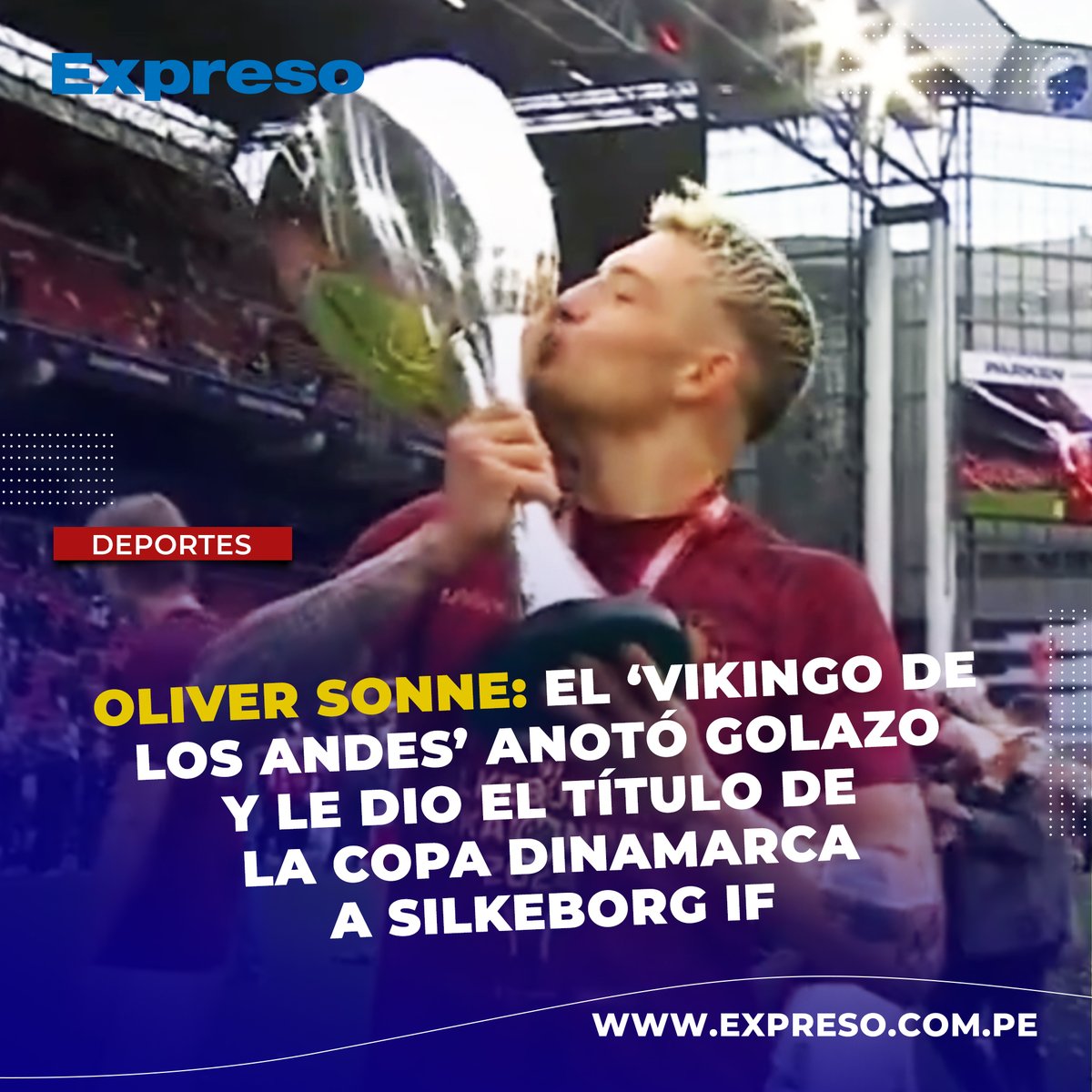 ⚽🤩 ¡Orgullo peruano! Oliver Sonne marcó el único gol que le dio el título de la Copa de Dinamarca a su equipo Silkeborg IF ante AGF. Es así que el danés-peruano de 23 años obtiene su primer título como jugador profesional y hace historia en la Superliga danesa. Tras finalizar…