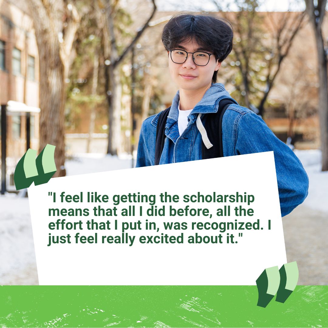 'I feel like getting the scholarship means that all I did before, all the effort that I put in, was recognized. I just feel really excited about it.' Help support U of A students like Ruijie pursue their purpose and take on the challenges of today and tomorrow on May 14 — U of…