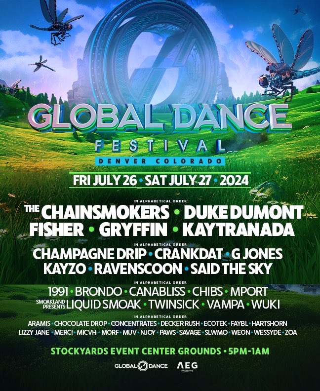 denver! can’t wait for this set! see you all soon! 💜💧 tickets on sale wednesday may 15th globaldancefestival.com