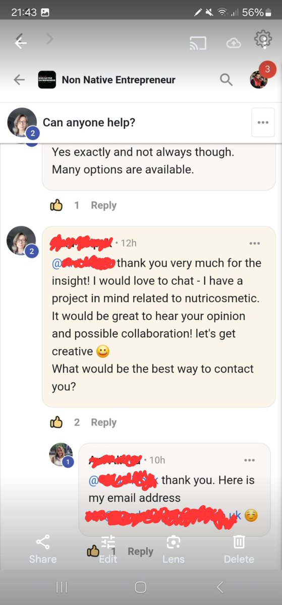 Absolutely gobsmacked to see the growth of my free Non Native Entreprenuer community in such a short span! Nearly 60 members in less than a month! 
AND a real business connections in the making, wow 

Join me! Its free (link in my bio)