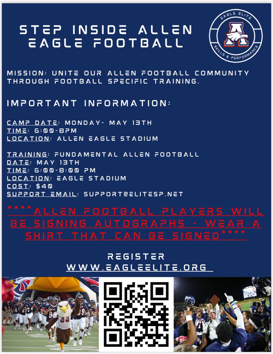 Allen Youth Camp SZN‼️ 🔗 eagleelite.org Camp with the 5x State Champs before schools ends! 🏆🏆🏆🏆🏆 | #BTB