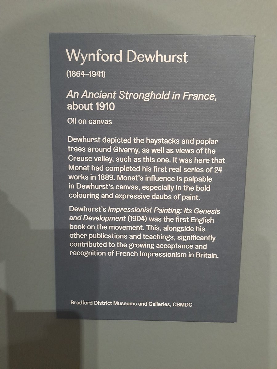 Fabulous to see one of our Kirklees treasures tonight in the exhibition 'National Treasures: Monet in York ‘The Water-Lily Pond’ 10 May – 8 September 2024