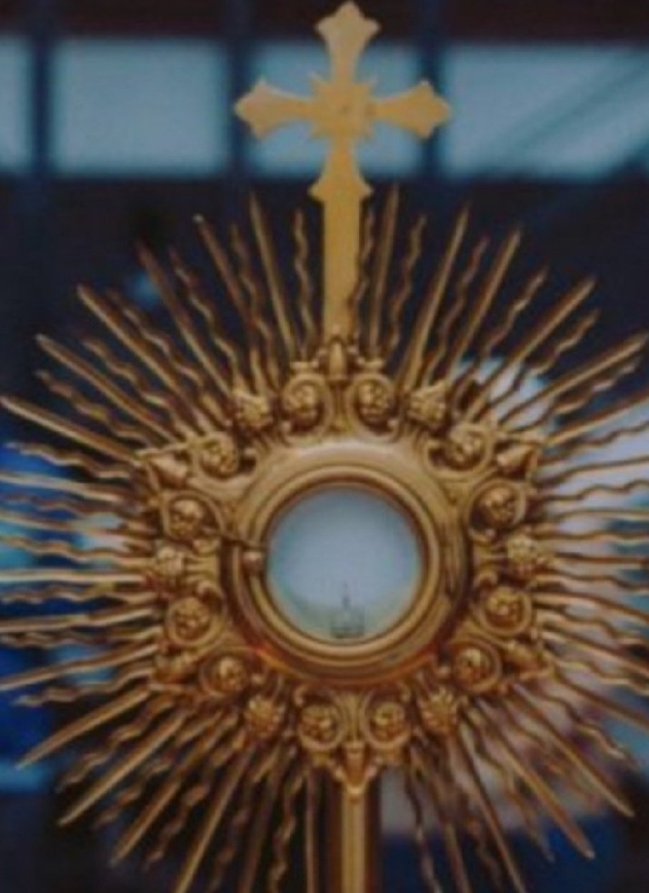 CarolBV7's tweet photo. Alabado Sea El Santísimo Sacramento Del Altar Ven Espíritu Santo Llena Con La Gracia Que Viene De Lo Alto Los Corazones Que Tú Has Creado https://t.co/DPap2MqESU