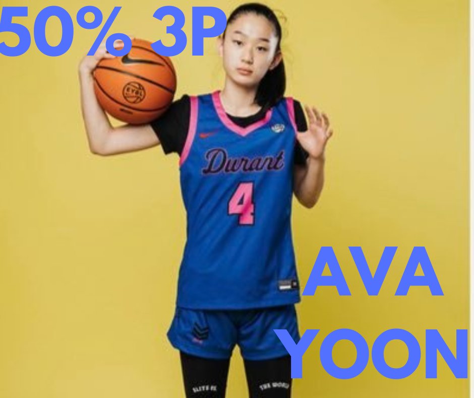 🚨 SHOOOOOOTER 🚨

COACHES if you're looking for that downtown sniper to bolster your offense, take a look at the Top 5 three-point percentage leaders from Session 1 of @NikeGirlsEYBL 

# T-3. Ava Yoon, 5'8 CO2026 // 6-12 from 3

Ava is a combo guard who can absolutely shoot it.…